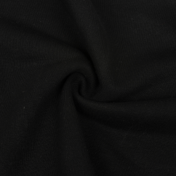 Ткань Футер 3-х нитка, Петля, цвет Черный (на отрез)  в Дмитрове
