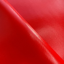 Ткань ПВХ 600 гр/м2 плотная, Красный (Ширина 150см), на отрез  в Дмитрове