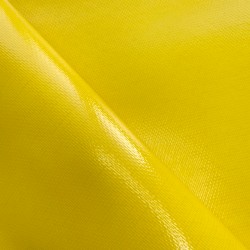 Ткань ПВХ 600 гр/м2 плотная, Жёлтый (Ширина 150см), на отрез  в Дмитрове
