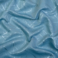 Ткань Блэкаут для штор светозатемняющая 75% &quot;Ледовое тиснение, Голубой&quot; (на отрез)  в Дмитрове