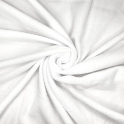 Ткань Флис Односторонний 130 гр/м2, цвет Белый (на отрез)  в Дмитрове
