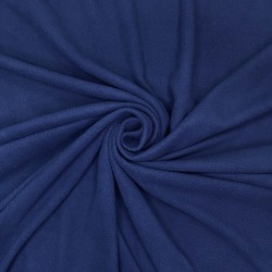 Ткань Флис Односторонний 130 гр/м2, цвет Темно-синий (на отрез)  в Дмитрове