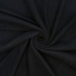 Ткань Флис Односторонний 130 гр/м2, цвет Черный (на отрез)  в Дмитрове