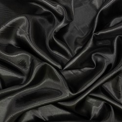 Ткань Атлас-сатин, цвет Черный (на отрез)  в Дмитрове