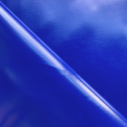 Ткань ПВХ 450 гр/м2, Синий (Ширина 160см), на отрез  в Дмитрове