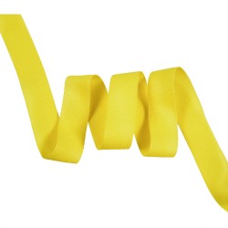 Окантовочная лента-бейка, цвет Жёлтый 22мм (на отрез)  в Дмитрове